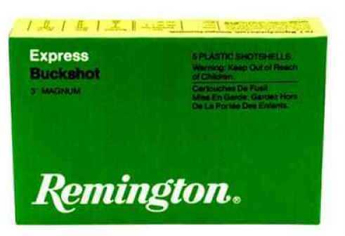 12 Gauge 5 Rounds Ammunition Remington 3 1/2" 18 Pellets Lead #00 Buck